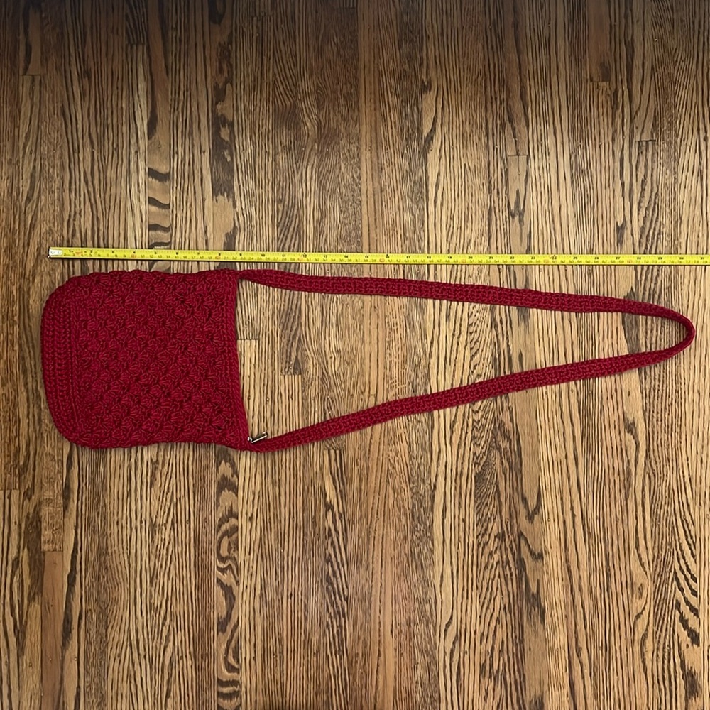 Red Crochet Crossbody Bag